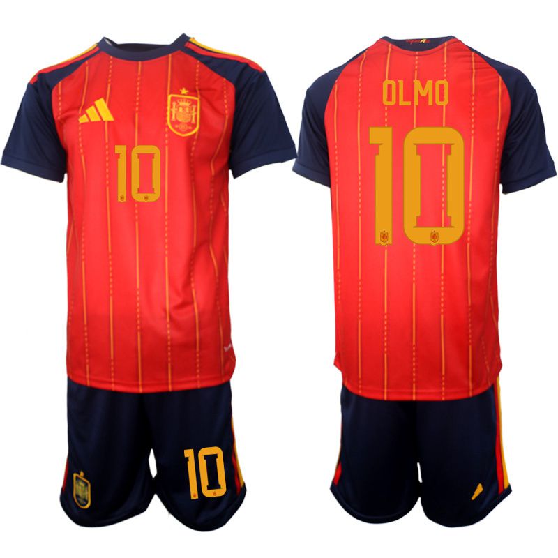Men 2026 World Cup National Team Spain home red #10 Soccer Jersey